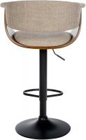 2er Set Barhocker Vestal Stoff walnuss/creme 