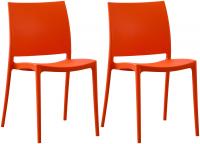 2er Set Stuhl Meton orange 