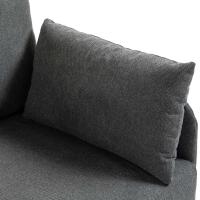 Ziden Couch 2 Sitzer Stoff dunkelgrau 