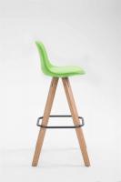 Barhocker Franklin Vollgepolstert Kunstleder Square Natura (eiche) grün 