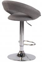 Barhocker Olinda Stoff chrom grau 