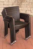 Polyrattan Stuhl Leonie braun 
