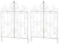 2er Set Rankgitter Mandevilla antik-grün