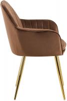 Esszimmerstuhl Cheryl Samt gold braun 