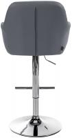 Barhocker Natoma Kunstleder chrom grau 
