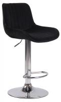 2er Set Barhocker Lentini Samt chrom schwarz 