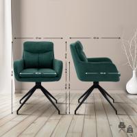 Esszimmerstuhl Somers Stoff grün 