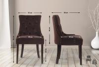 4er Set Esszimmerstühle Aberdeen Samt antik braun 