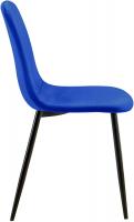 4er Set Esszimmerstuhl Baxter Samt blau 