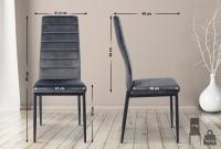 Esszimmerstuhl Mayfair Samt grau 