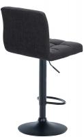 2er Set Barhocker Calma Stoff schwarz dunkelgrau 