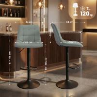 Barhocker Mapun Kunstleder grau 