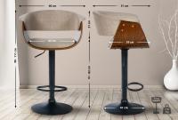 Barhocker Vestal Stoff walnuss/creme 