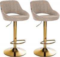 2er Set Barhocker Milet Stoff G taupe 