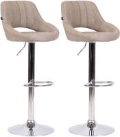 2er Set Barhocker Milet Stoff C taupe