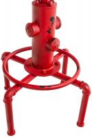 2er Set Barhocker Lumos Vintage Kunstleder rot grau 