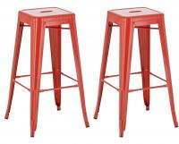 2er Set Barhocker Joshua rot 