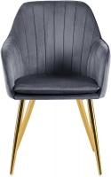 Esszimmerstuhl Cheryl Samt gold dunkelgrau 