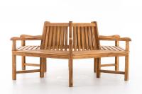 Baumbank Sonja mit Armlehnen 200 cm teak 