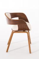 Besucherstuhl Kingston walnuss/creme 