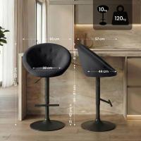 Barhocker London Samt schwarz schwarz 