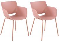 2er Set Stuhl Alpena pink