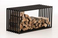 Kaminholzständer Irving 40x50x100 schwarz-matt 