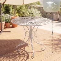 Gartenmöbel-Set Viro mit 2 Stühlen antik weiß Gartenmöbel-Set Viro mit 2 Stühlen antik weiß