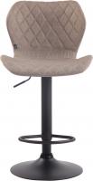 Barhocker Cork Stoff schwarz taupe 