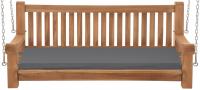 Schaukelbank Joyce mit Sitzkissen 150 cm + teak  dunkelgrau 