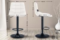 2er Set Barhocker Jerry Kunstleder schwarz weiß 