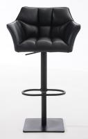 2er Set Barhocker Damaso Kunstleder schwarz schwarz 