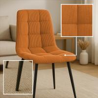 2er Set Esszimmerstuhl Tilde Cord orange 