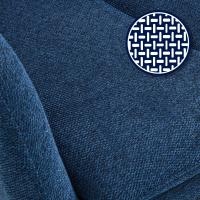 2er Set Esszimmerstuhl Somers Stoff blau 