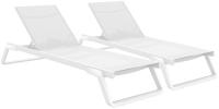 2er Set Sonnenliege Tropic weiß