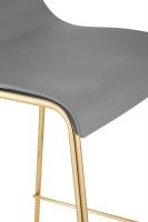 Barhocker Hover Kunststoff 4-Fuß Gold grau 