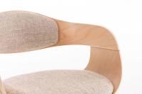 Besucherstuhl Kingston Stoff natura/creme 