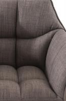 2er Set Barhocker Damaso Stoff edelstahl grau 