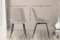 Stuhl Tom Stoff creme 