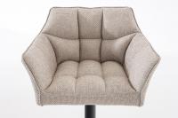 Barhocker Damaso B Stoff elfenbein 