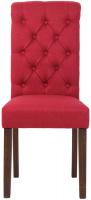 2er Set Esszimmerstühle Lisburn Stoff rot 