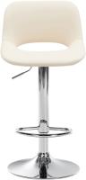 Barhocker Camden Kunstleder chrom creme 