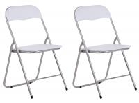2er Set Klappstuhl Felix weiß/silber