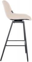 4er Set Barhocker Weston Schwenkbar Samt creme 