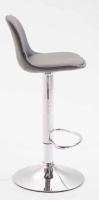 2er Set Barhocker Kiel Vollgepolstert Kunstleder chrom grau 