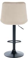 2er Set Barhocker Toni Samt schwarz creme 