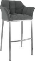 Barhocker Damaso E Cord mit 4-Fuß Gestell grau 