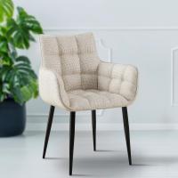 Stuhl Tirana Stoff schwarz elfenbein Stuhl Tirana Stoff schwarz elfenbein