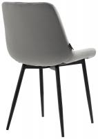 2er Set Esszimmerstühle Victoria Samt grau 