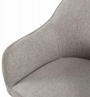 2er Set Esszimmerstühle Boise Stoff grau 